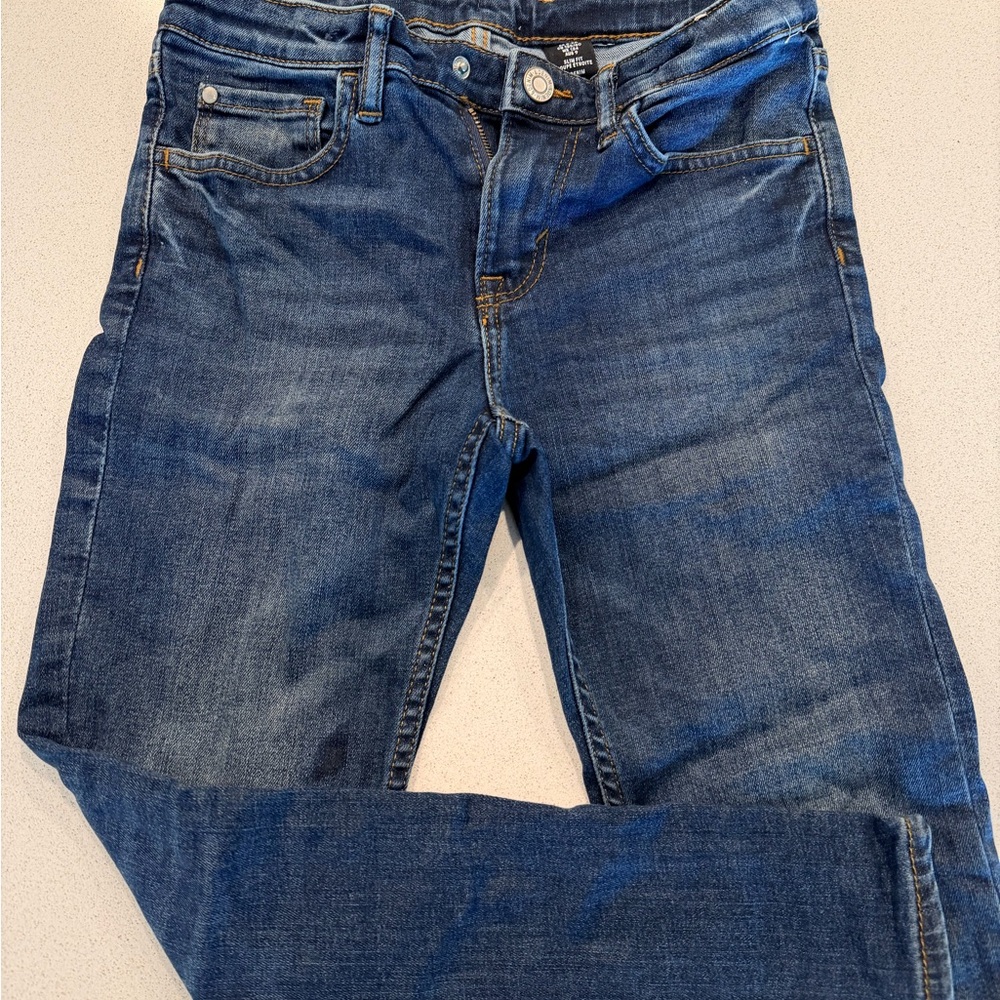 Youth Blue Slim Straight Jeans – Classic Wash 8-6